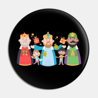 Reyes Magos With Kids Pin