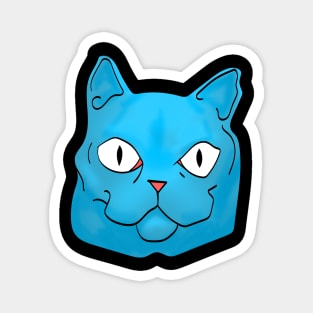 fat blue cat Magnet