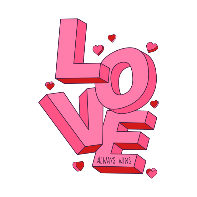 Love Always Wins // Love Word Art Valentine's Day // Love Inspiration by Now Boarding