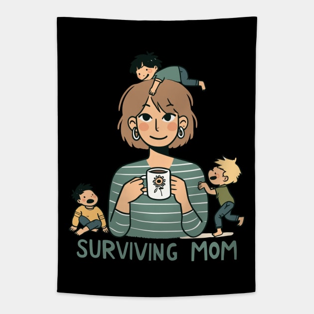 Super Mom's Everyday Adventure Tapestry by maknatess