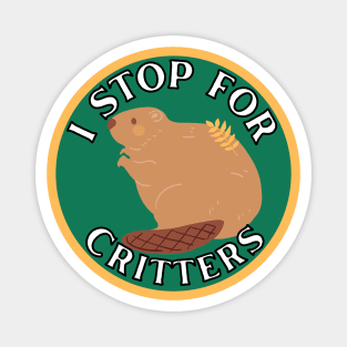 I Stop for Critters: Beaver Magnet