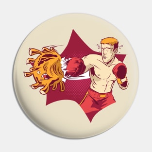 Boxer Fighting Coronavirus Pin