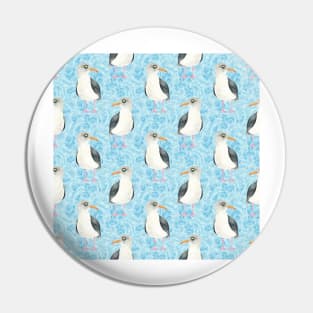 Seagulls on Water Watercolour Pattern Pin