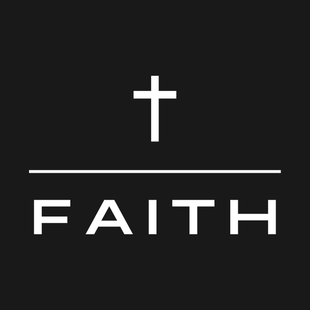 FAITH (with cross, subtle minimalist Christian design) by Jedidiah Sousa