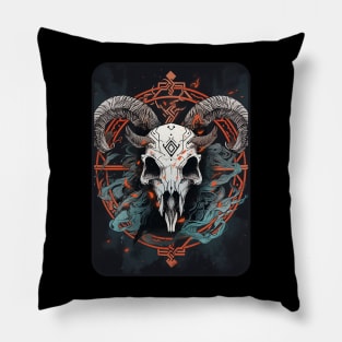 The Runic Goat of Darkness Pillow
