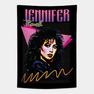 Jennifer Rush // 80s Retro Fan Art Design Tapestry