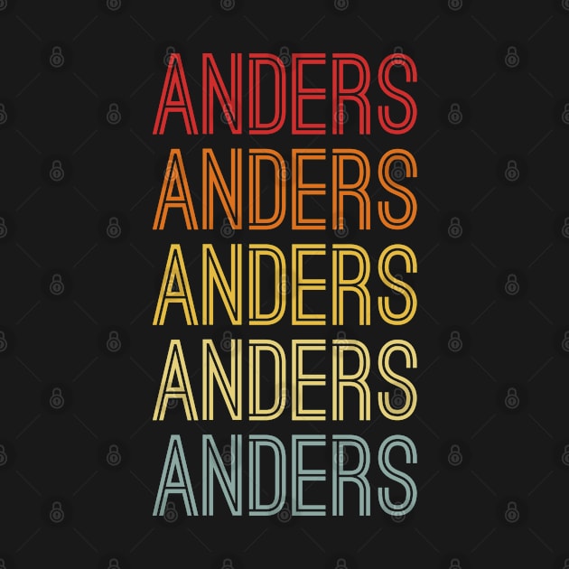 Anders Name Vintage Retro Gift Named Anders by CoolDesignsDz