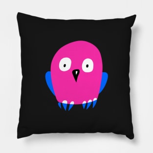 Cartoon Pink Owl Pillow