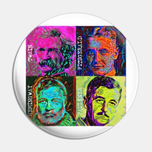 Pop Art - American Novelists (Male) Pin