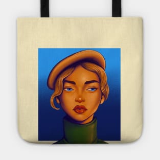 Gold in Blue Tote