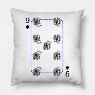 9 of clubs Pillow