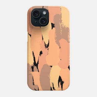 Abstract yellow, orange, brown and black pattern Phone Case