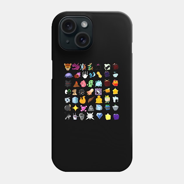 230 Devil Fruit Devils Fruit Of Blox Fruit T- Phone Case by Ro Go Dan