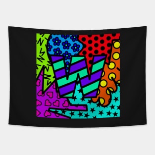 Alphabet Series - Letter W - Bright and Bold Initial Letters Tapestry