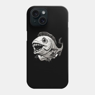 piranha joe Halloween black and white fan art Phone Case