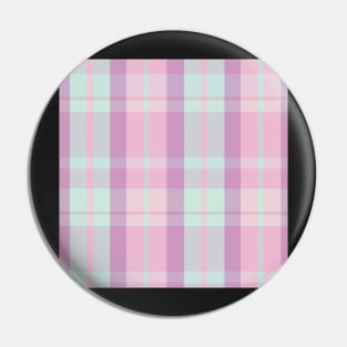 Pastel Aesthetic Aillith 2 Hand Drawn Textured Plaid Pattern Pin