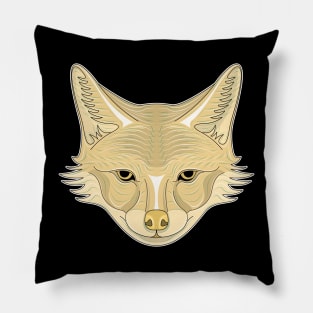 brown coyote face Pillow