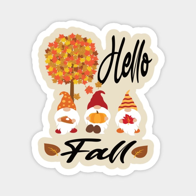Hello fall 2020 gnomes lovers gift Magnet by DODG99
