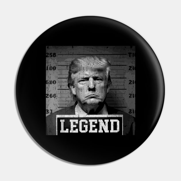 Trump 2024 Mugshot President Legend Pin by StarMa