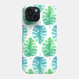 Monstera Plant Turquoise Green Phone Case