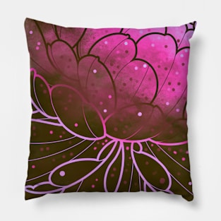 dark pink peony Pillow