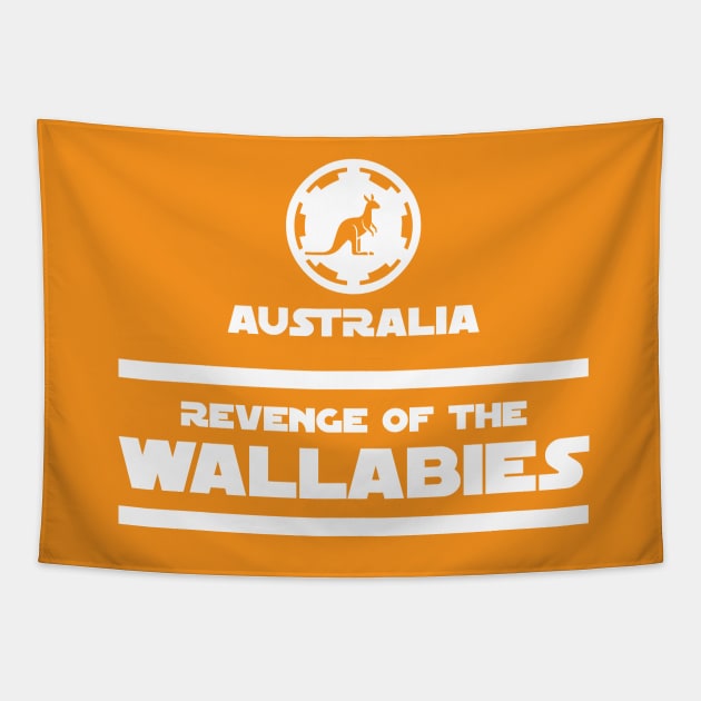 Australia Rugby - Revenge Of The Wallabies Tapestry by stariconsrugby