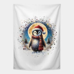 Festive Penguin Tapestry