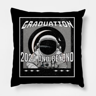 Graduation 2024 and Beyond Astronaut Eclipse space and stars Pillow