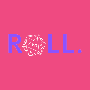 Roll. RPG Shirt Purple and White T-Shirt