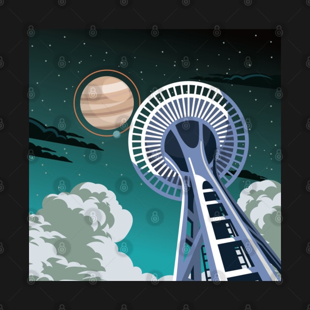 Space Elevator Illustration by TheSkullArmy