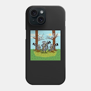 Raccoons Playing Bassoons Phone Case