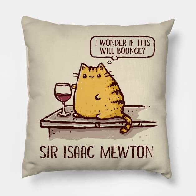 Sir Isaac Mewton Pillow by kg07_shirts