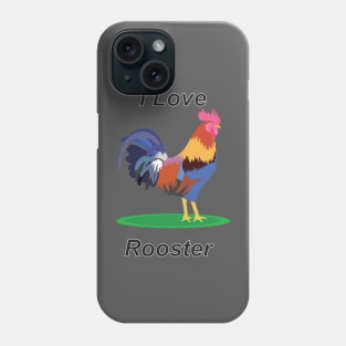 Rooster with feathers of different colors Phone Case