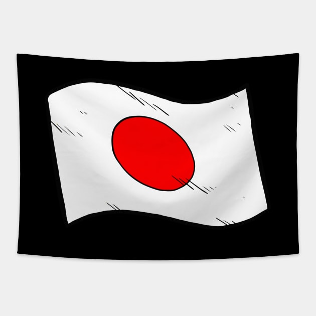 Flag of Japan Tapestry by Baddest Shirt Co.