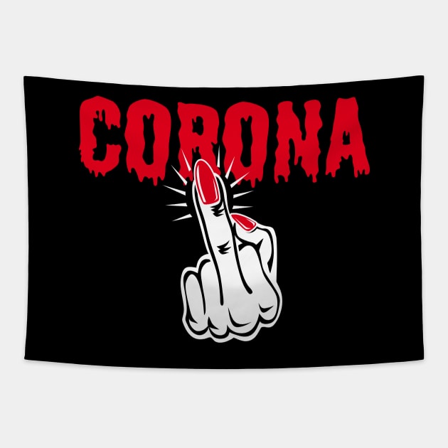 85 Stinkefinger CORONA Mittelfinger Hand Nagellack - Coronavirus - Tapestry