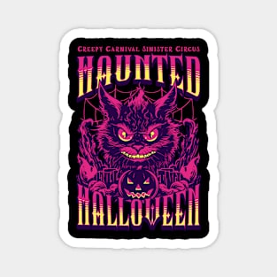 Halloween cat, scary cat, scary halloween, spooky halloween, halloween tee, scary cat, cats Magnet