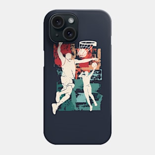 Vintage Basketball Silhouettes // Retro Hoops Phone Case