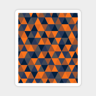 Orange and Blue Geometric Pattern Magnet