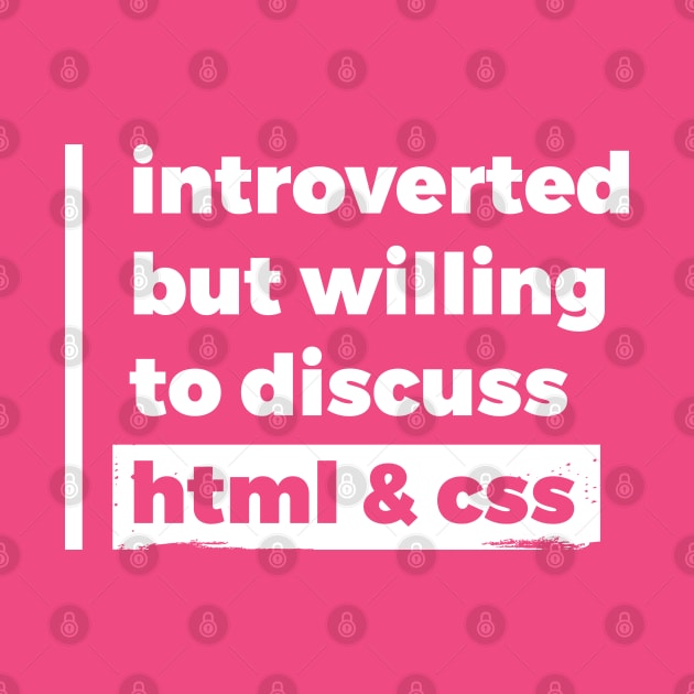 Introverted but willing to discuss HTML & CSS (Pure White Design) by Optimix