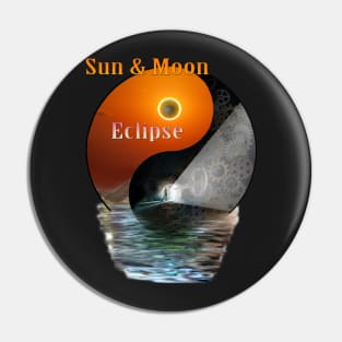 Sun Moon Eclipse Pin