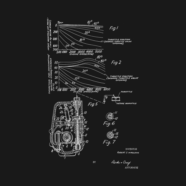 Control Mechanism for Adjusting the Fuel Engine Vintage Patent Hand Drawing by TheYoungDesigns