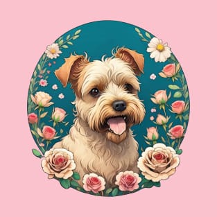 Little Terrier With Spring Roses T-Shirt