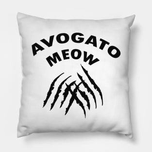 funny meow avogato cat Pillow
