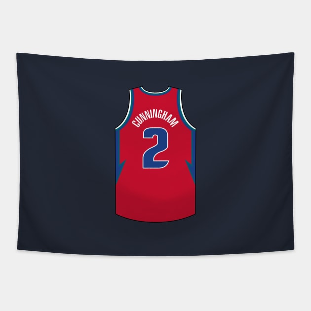 Cade Cunningham Detroit Jersey Qiangy Tapestry by qiangdade