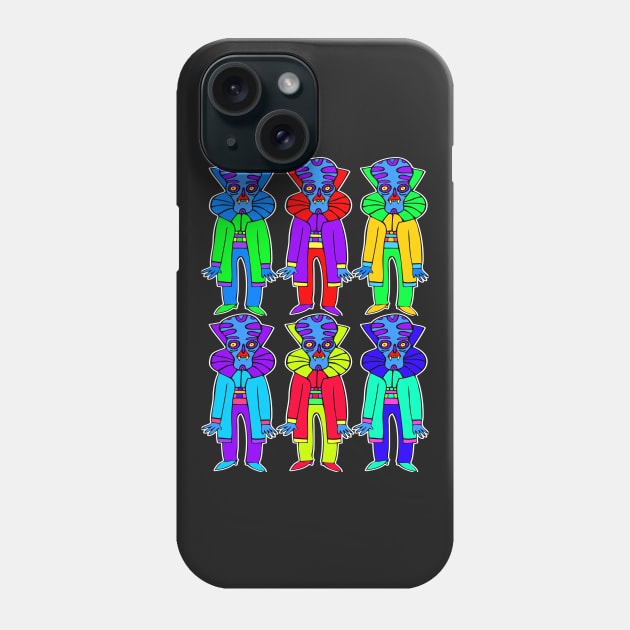 6 Alien Vampires Phone Case by RockettGraph1cs