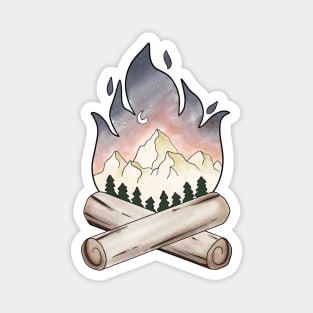 Sunset Camping Adventure Magnet