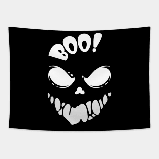 Halloween Boo, Trick or Treating. Spooky Face Tapestry