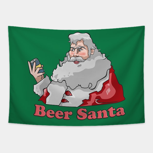 Beer Santa Design 2 Tapestry by Eyanosa