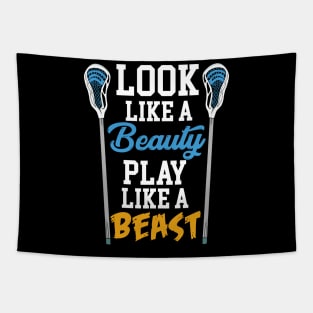 Look Like A Beauty Play Like A Beast Tapestry