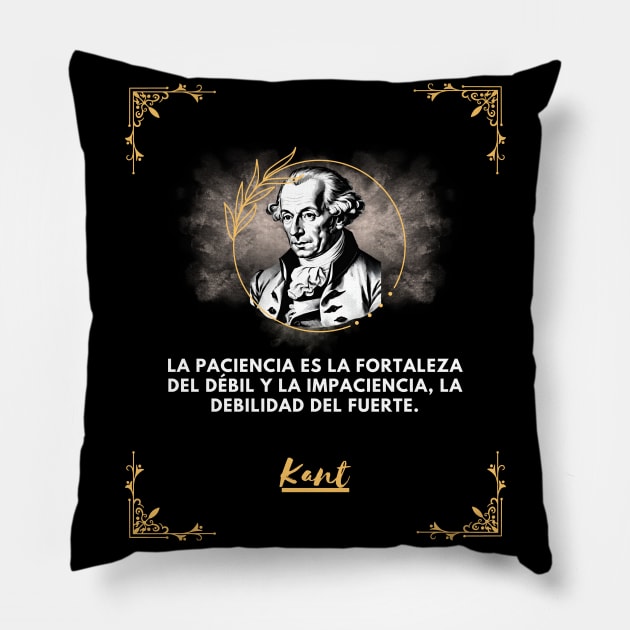 Kant: The wisdom of patience Pillow by CachoGlorious